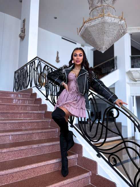 Kleita ar korsetes augšdaļu "Cinderella" - veci rozā
